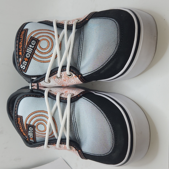 Dekline black orange white skater Sneaker Shoes Size 7 - Picture 2 of 7